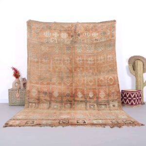 Moroccan handmade boujaad vintage rug