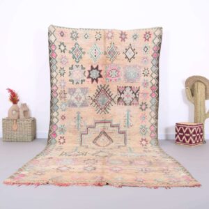 Vintage moroccan handmade berber boujaad rug