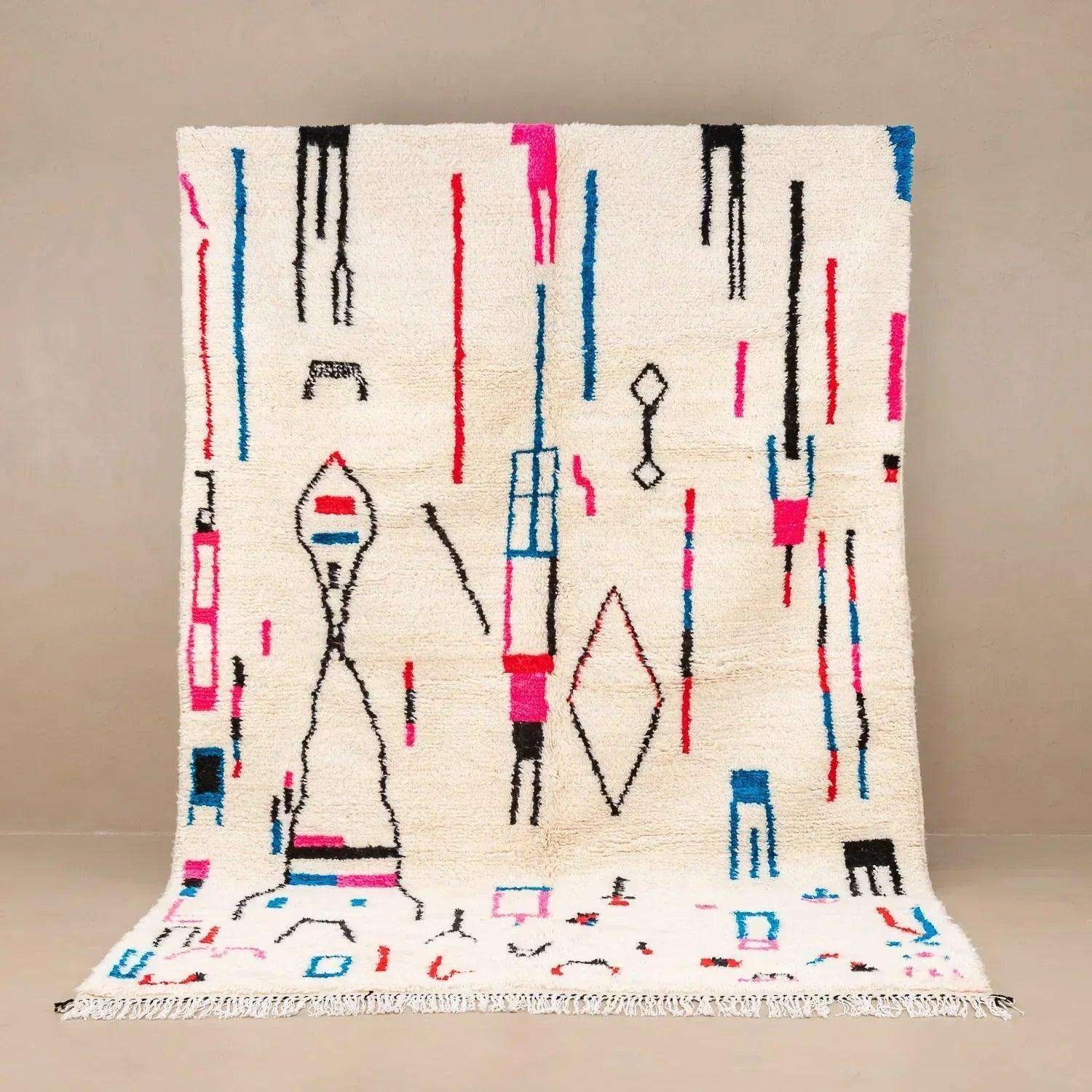 Moroccan handwoven rug, berber azilal rug