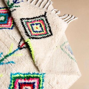 AZ2157AW-1 Handmade moroccan azilal rug, shep wool rug - BENICARPETS