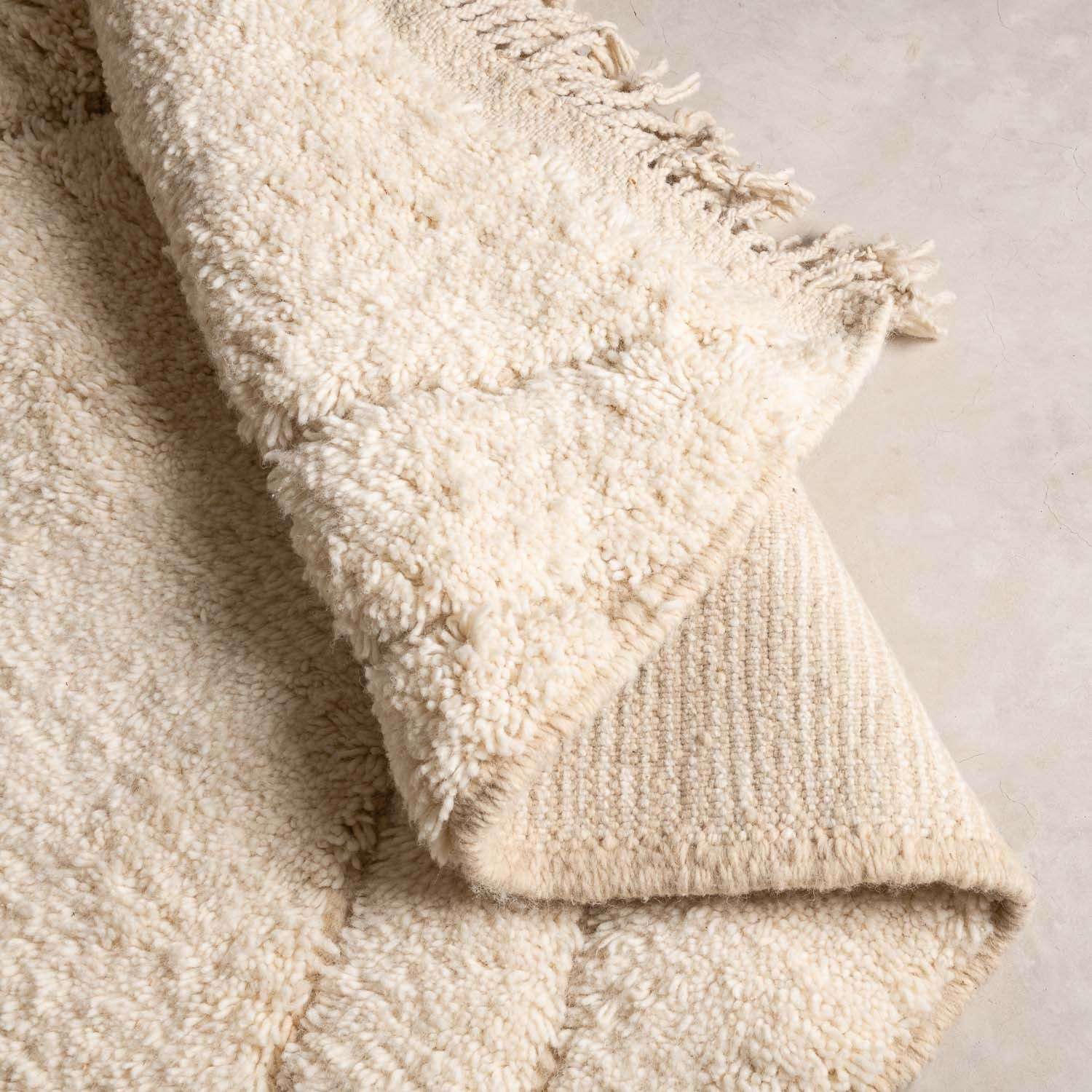 BN112TD-6 Handmade berber rug, moroccan beni ourain rug - BENICARPETS