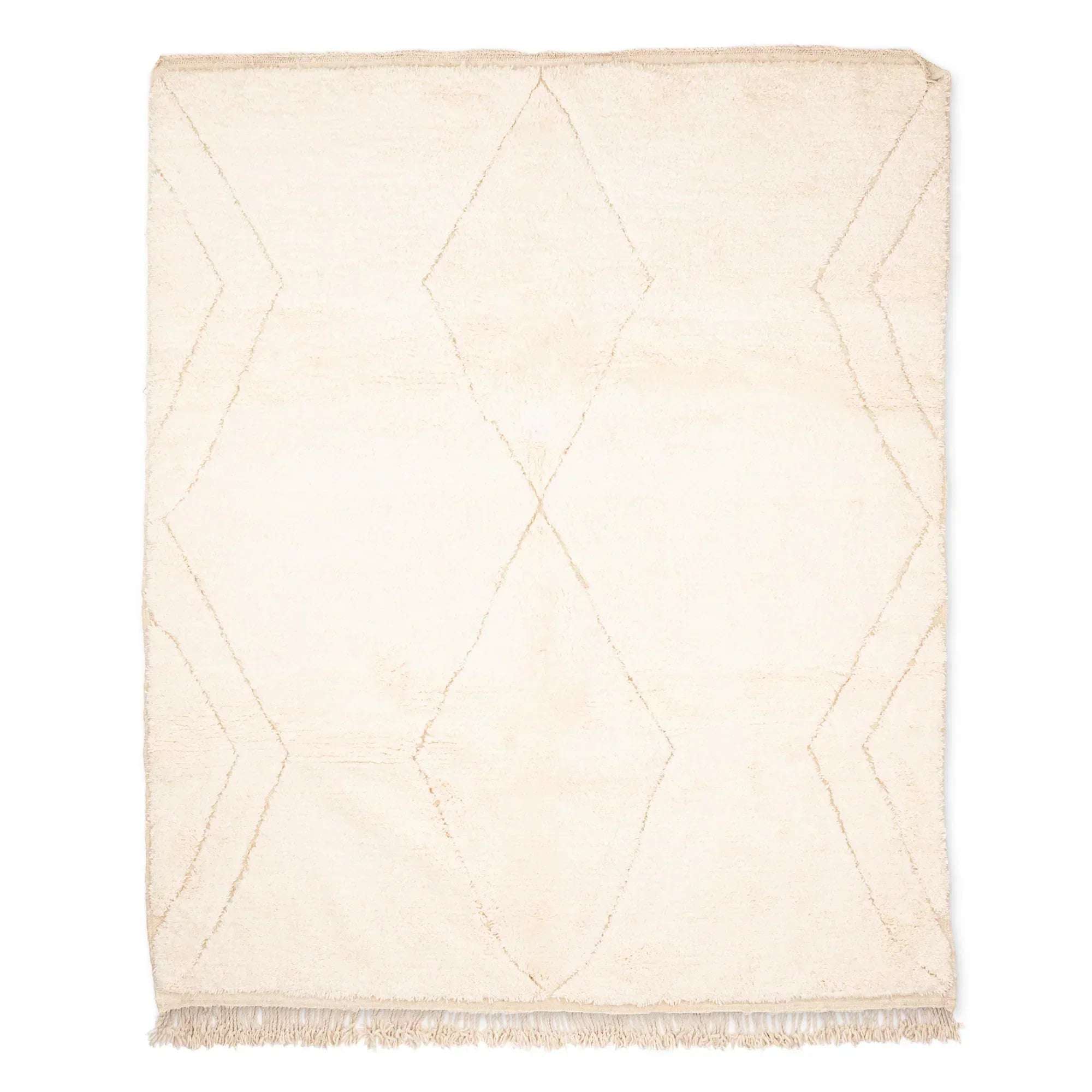 Handmade berber rug, moroccan beni ourain rug - BENICARPETS