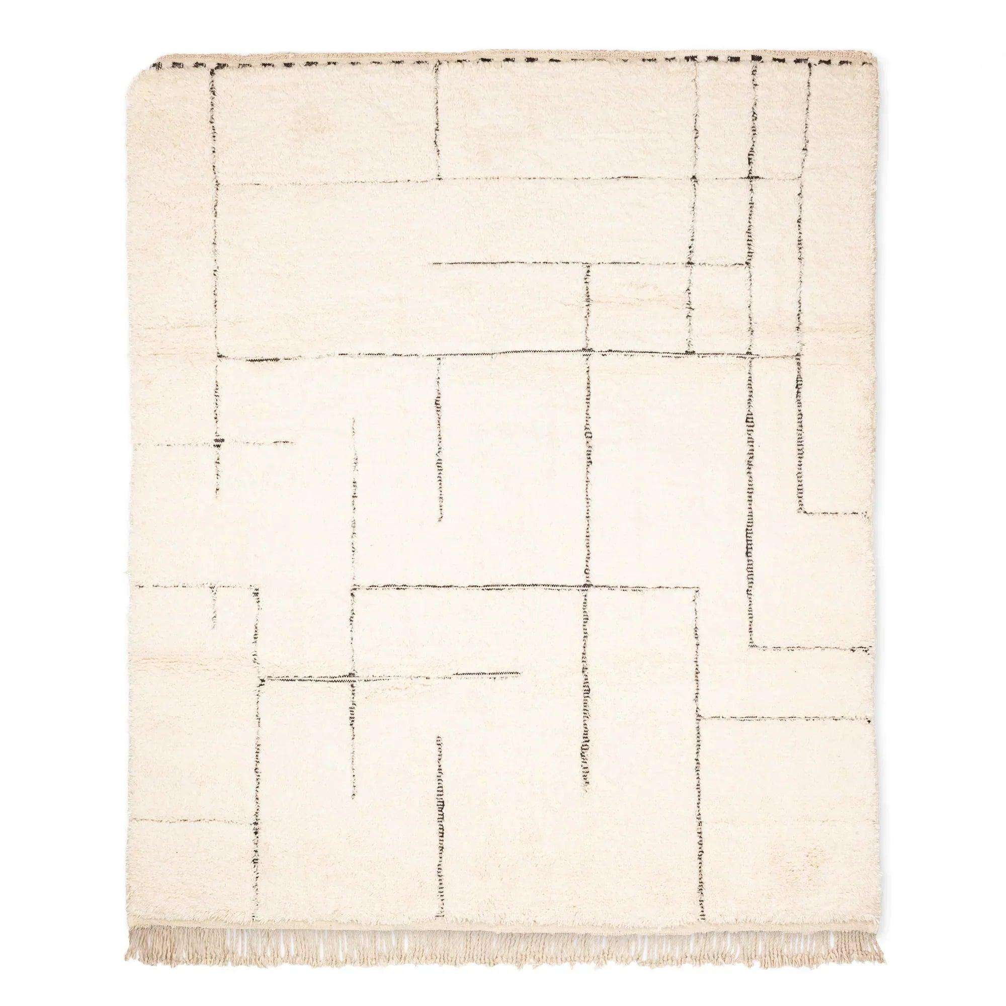 Moroccan shep wool Handmade Beni Ourain Rug - BENICARPETS