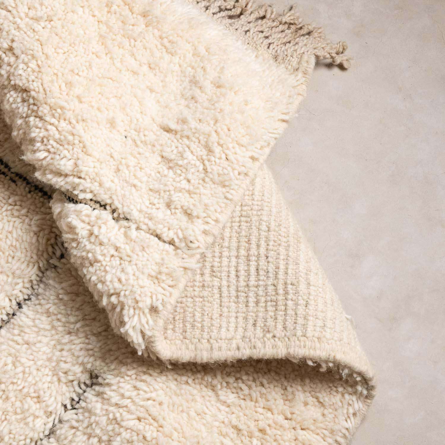 BN118TD Moroccan shep wool Handmade Beni Ourain Rug - BENICARPETS