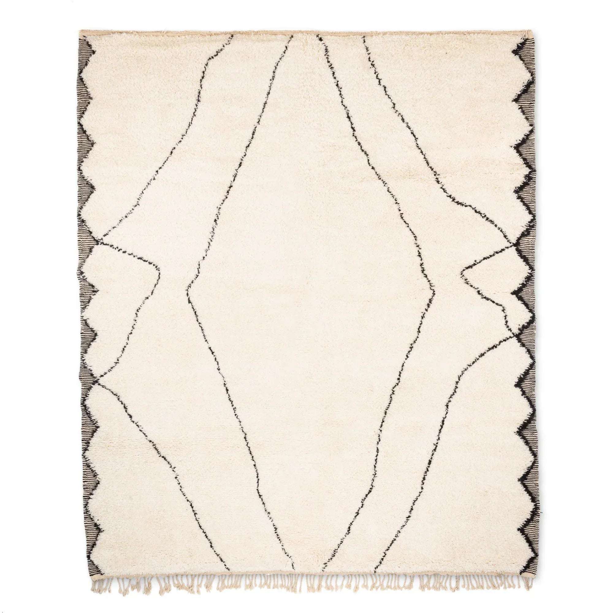 Moroccan Beni Ourain rug, Soft Wool Area Rug - BENICARPETS