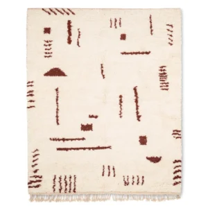 Beni ourain rug, brown and white moroccan rug