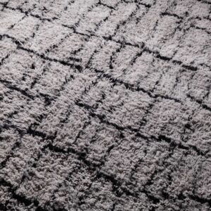BN255TD-4 Grey beni ourain rug, handmade moroccan rug - BENICARPETS