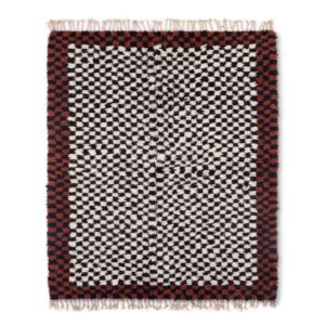 Moroccan beni ourain checkered rug, Authentic Moroccan Rug
