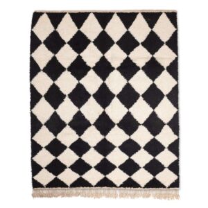 Checkered Beni ourain rug, moroccan beni ourain rug, beni ourain area rug, beni ourain berber rug, beni ourain moroccan rug, BENICARPETS,