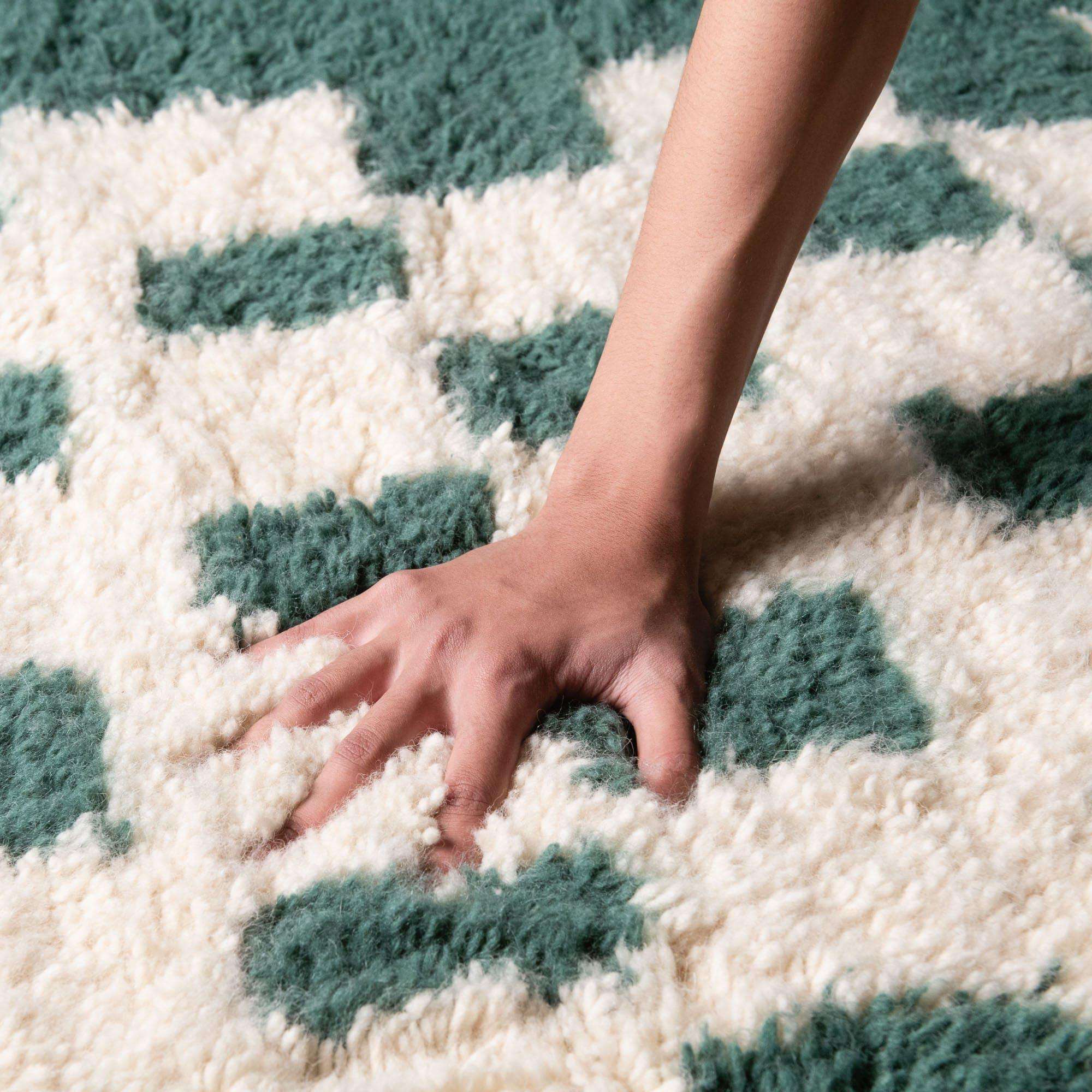 Benicarpets_moroccanhandmaderugsDF checkered green rugs, moroccan beni ourain rug, beni ourain area rug, beni ourain berber rug, beni ourain moroccan rug, BENICARPETS,