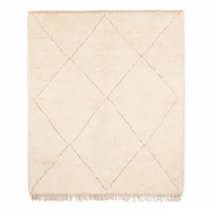 Moroccan Hand knotted rug, Handmade beni ourain rug